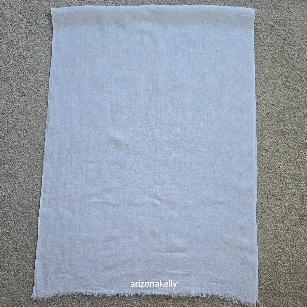 Perfect White Linen Scarf - Picture 2 of 8
